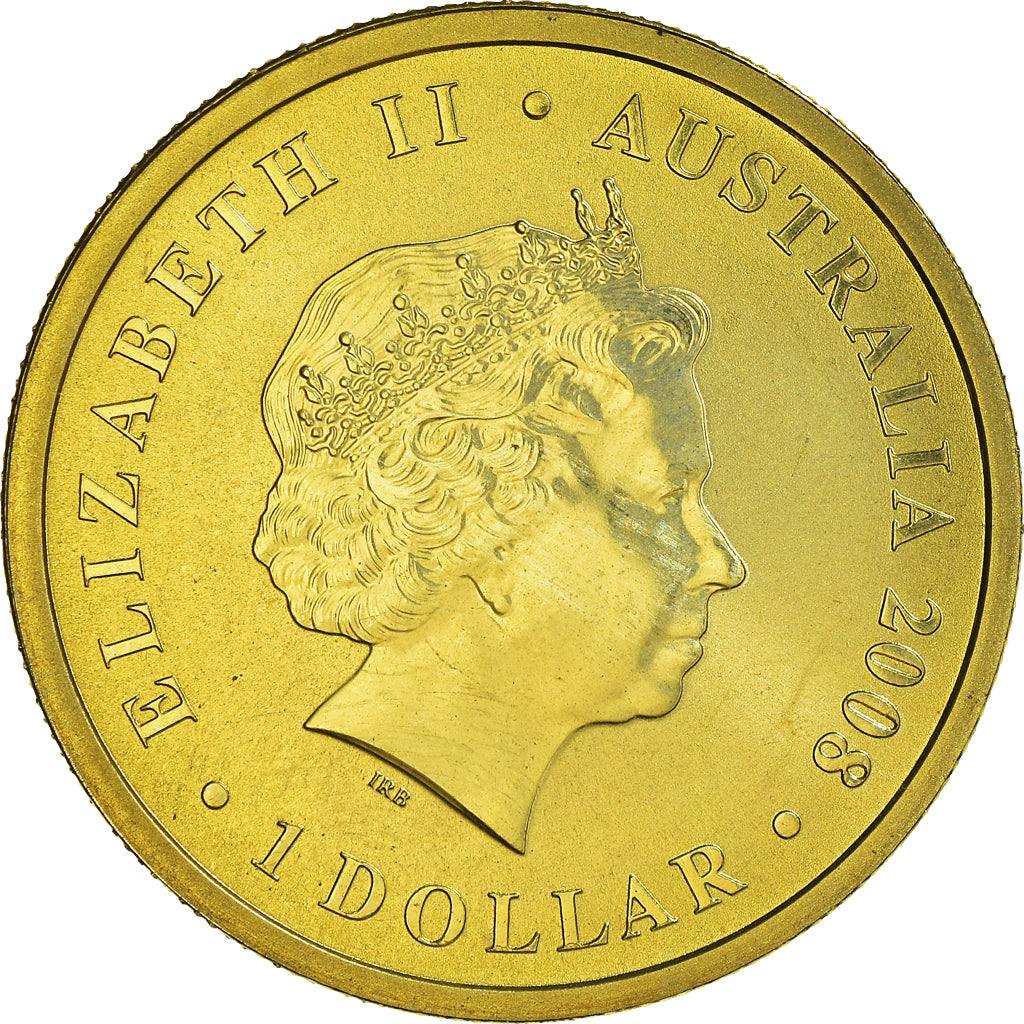 Coin, Australia, Elizabeth II, Dollar, 2008, Perth, MS(63), Aluminum-Bronze