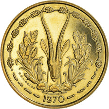 Coin, West African States, 25 Francs, 1970, Paris, ESSAI, MS(63)