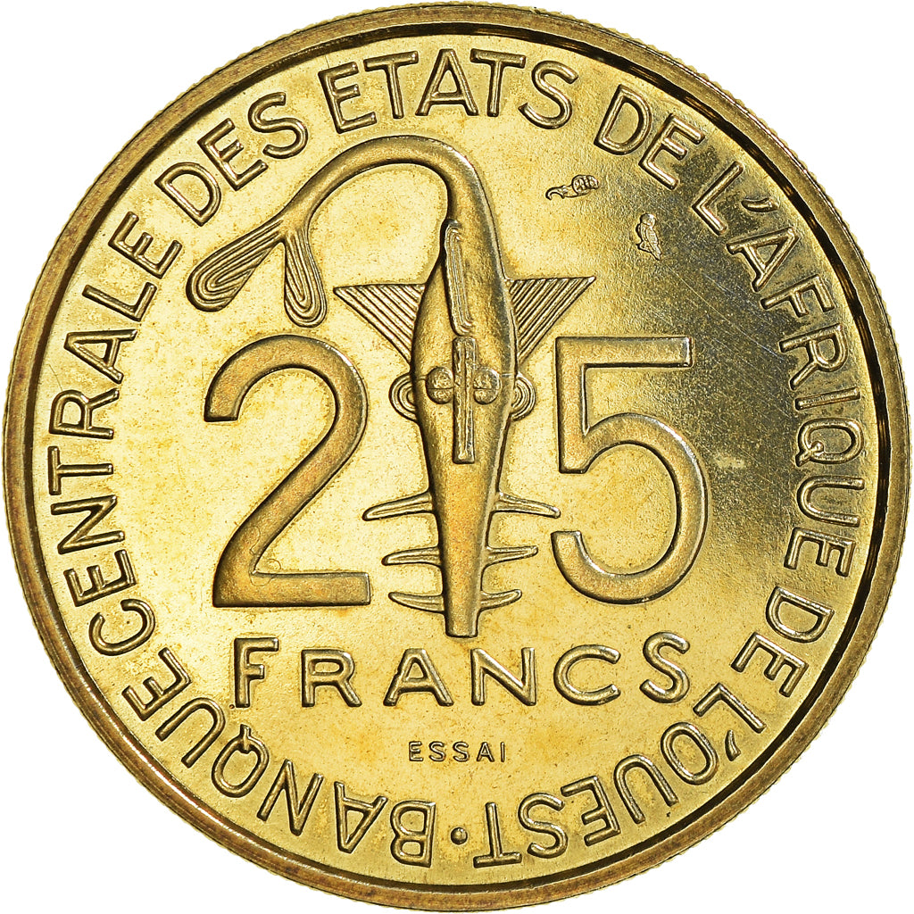 Coin, West African States, 25 Francs, 1970, Paris, ESSAI, MS(63)