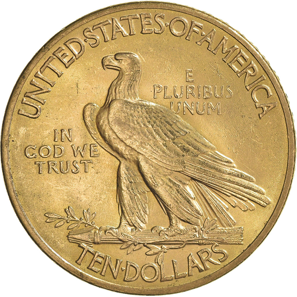 Moneta, USA, Indian Head, $10, Eagle, 1932, U.S. Mint, Philadelphia, AU(50-53)
