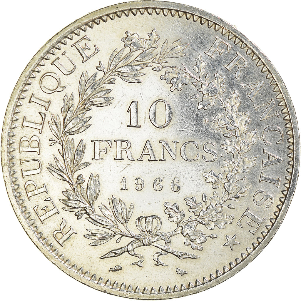 Coin, France, Hercule, 10 Francs, 1966, Paris, MS(64), Silver, KM:932