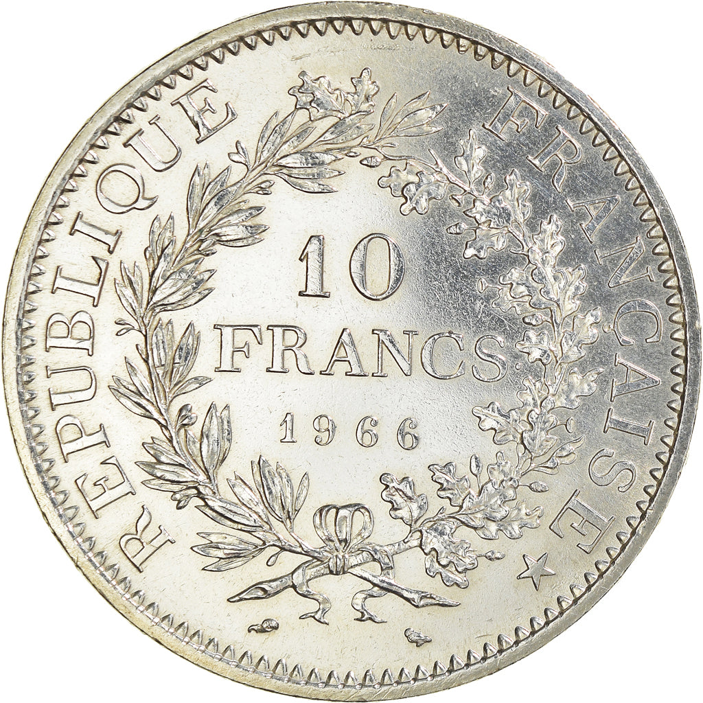 Coin, France, Hercule, 10 Francs, 1966, Paris, MS(64), Silver, KM:932