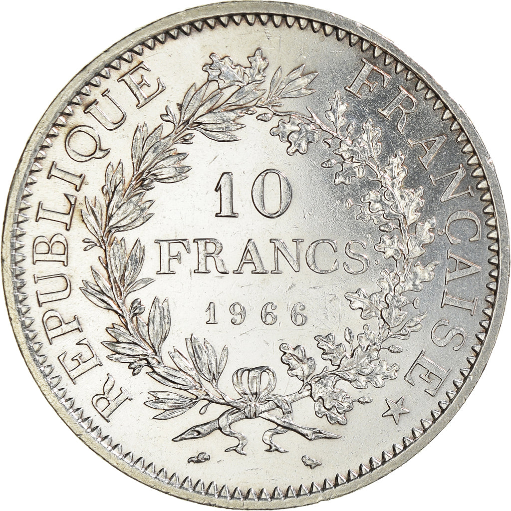 Coin, France, Hercule, 10 Francs, 1966, Paris, MS(63), Silver, KM:932