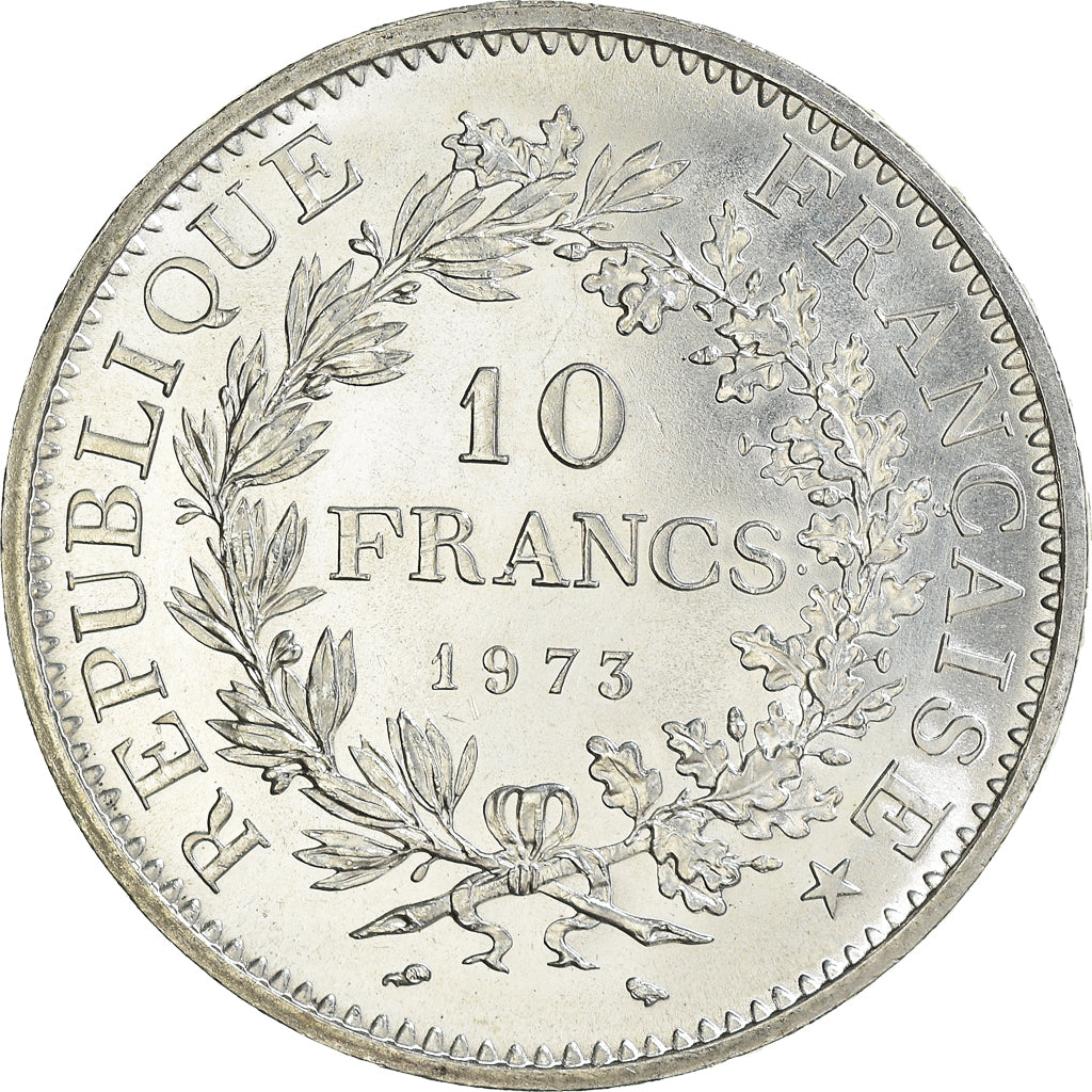 Coin, France, Hercule, 10 Francs, 1973, Paris, MS(64), Silver, KM:932