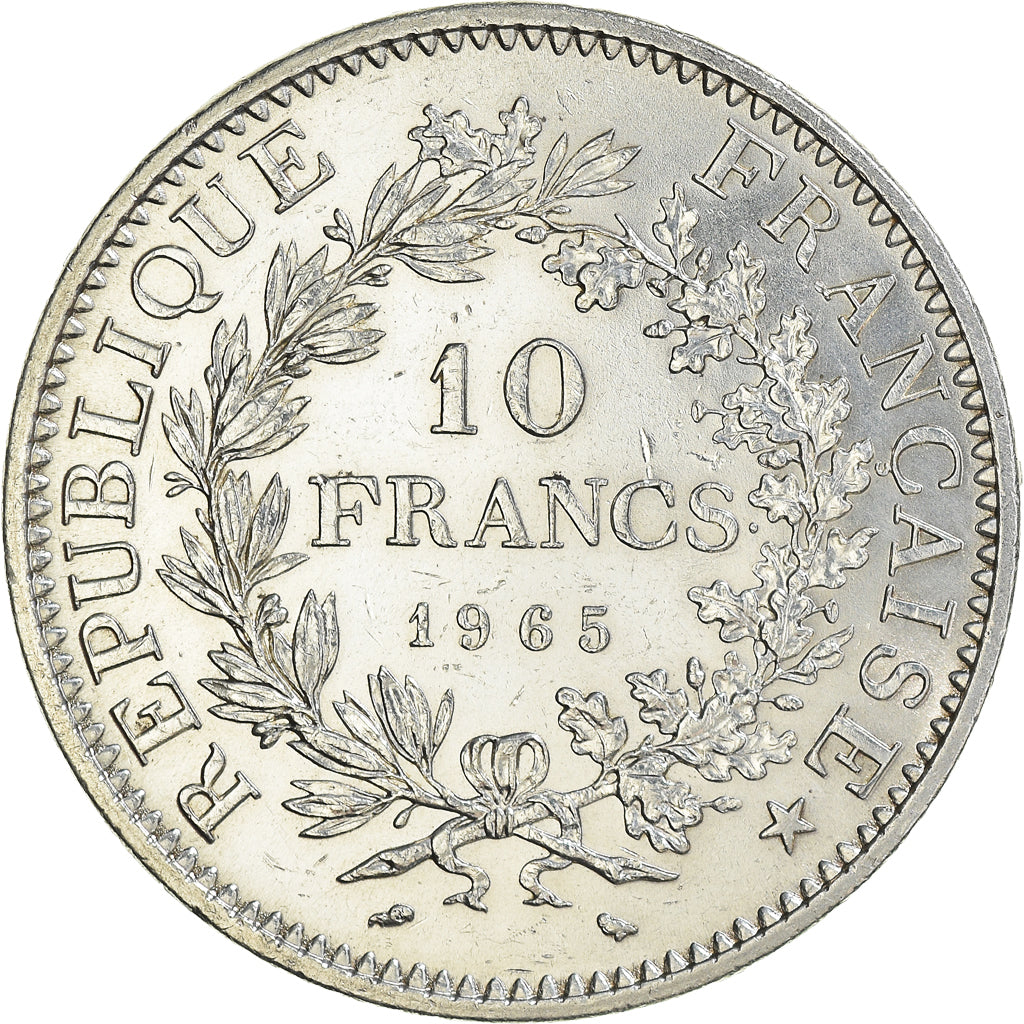 Coin, France, Hercule, 10 Francs, 1965, Paris, MS(64), Silver, KM:932