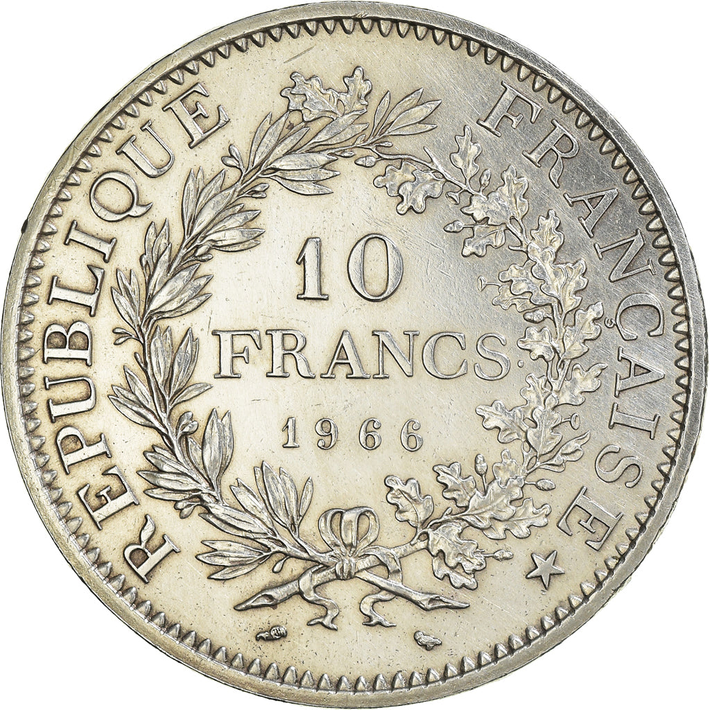 Coin, France, Hercule, 10 Francs, 1966, Paris, MS(60-62), Silver, KM:932