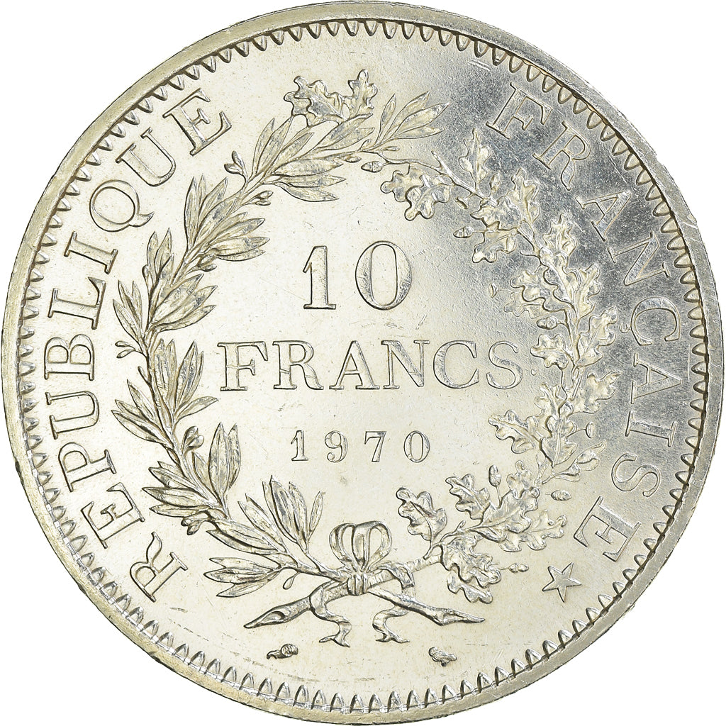 Coin, France, Hercule, 10 Francs, 1970, Paris, MS(63), Silver, KM:932