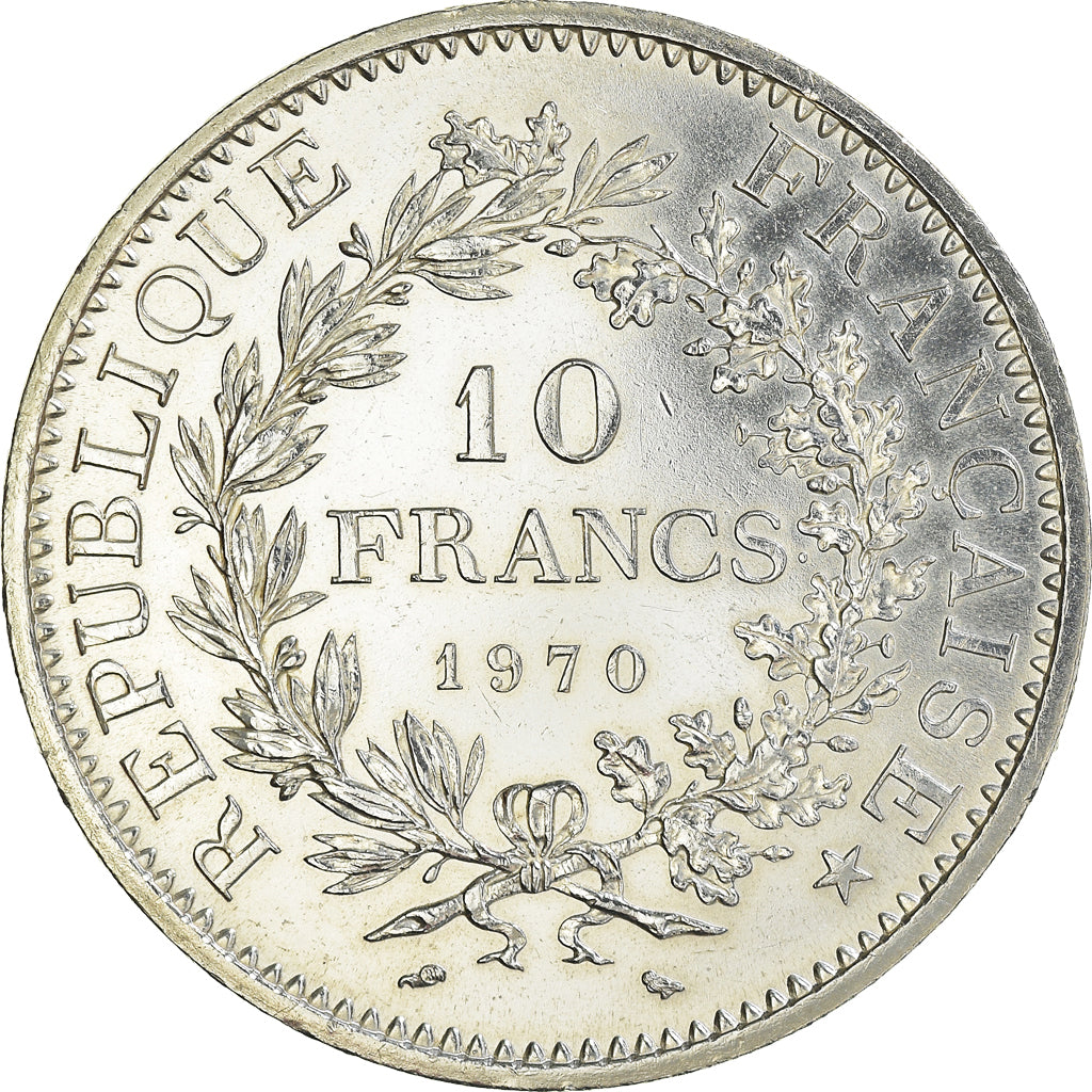 Coin, France, Hercule, 10 Francs, 1970, Paris, MS(63), Silver, KM:932