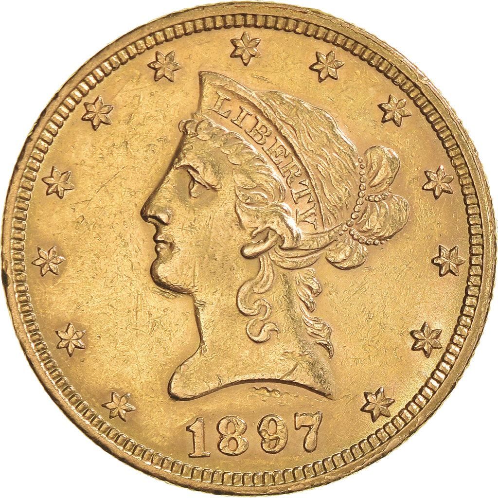 Coin, United States, Coronet Head, $10, Eagle, 1897, U.S. Mint, Philadelphia