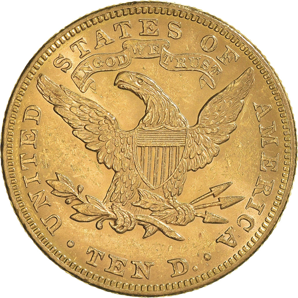Coin, United States, Coronet Head, $10, Eagle, 1893, U.S. Mint, Philadelphia