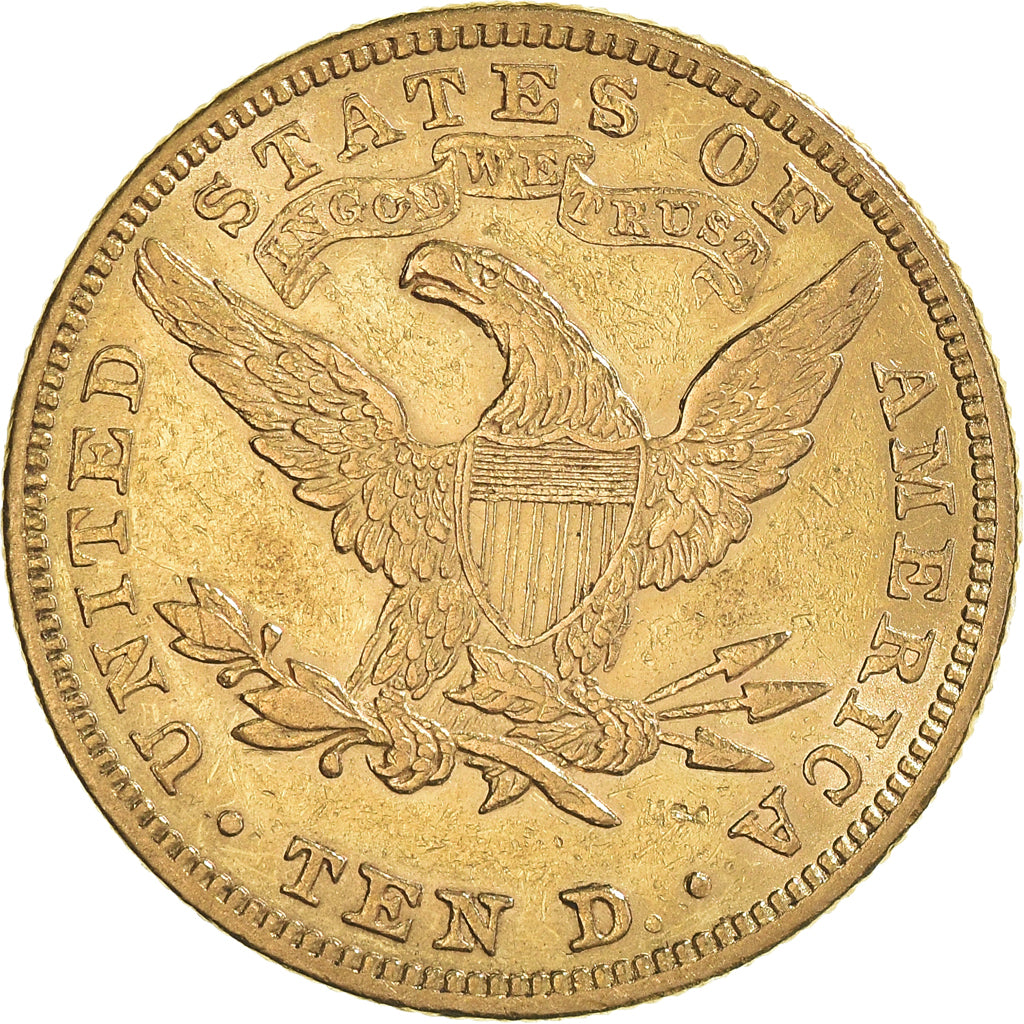 Coin, United States, Coronet Head, $10, Eagle, 1881, U.S. Mint, Philadelphia
