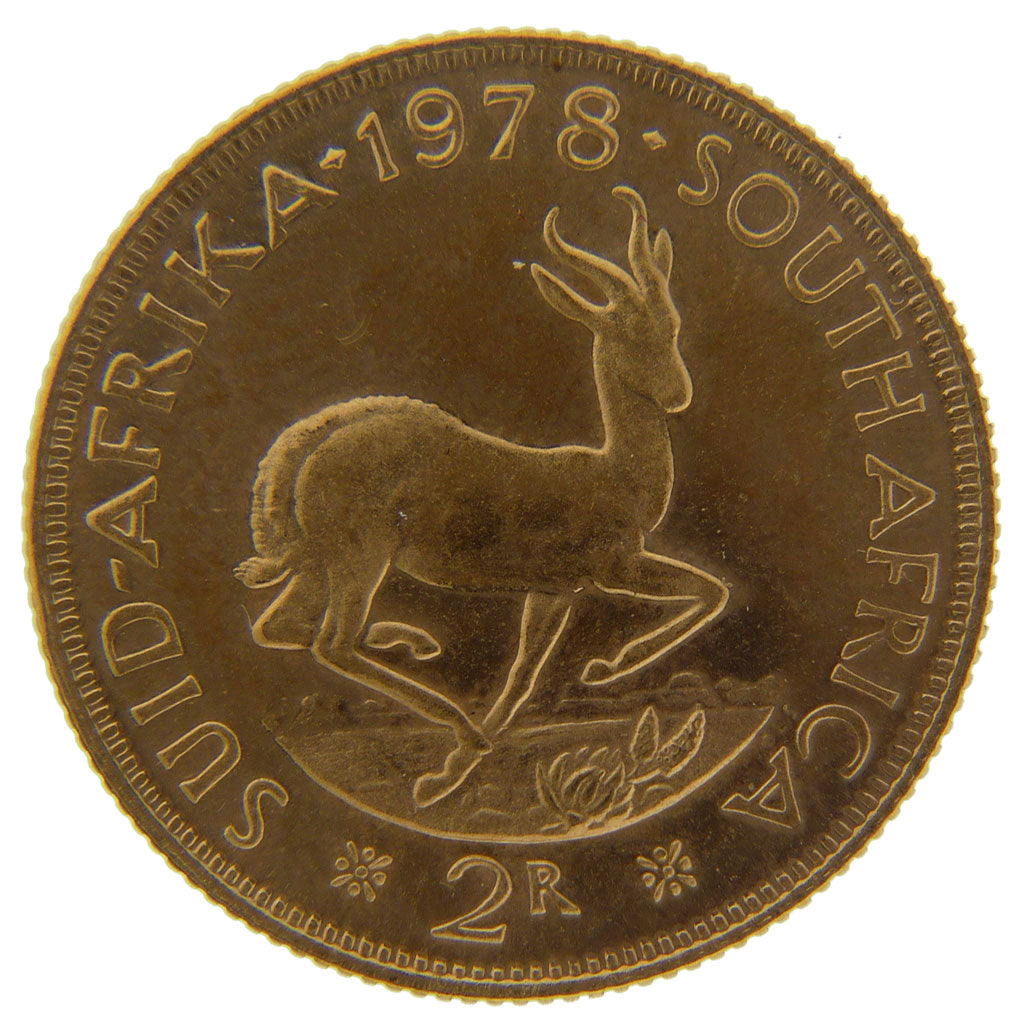 South Africa, 2 Rand, 1978, KM #64, MS(60-62), Gold, 8.00