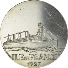 França, Medal, Les Grands Transatlantiques, Ile de France, 1927, MS(63)
