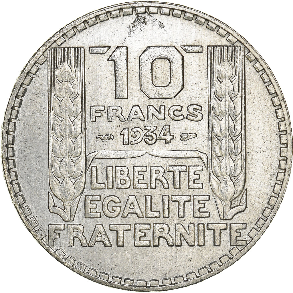 Münze, Frankreich, Turin, 10 Francs, 1934, Paris, VZ, Silber, KM:878