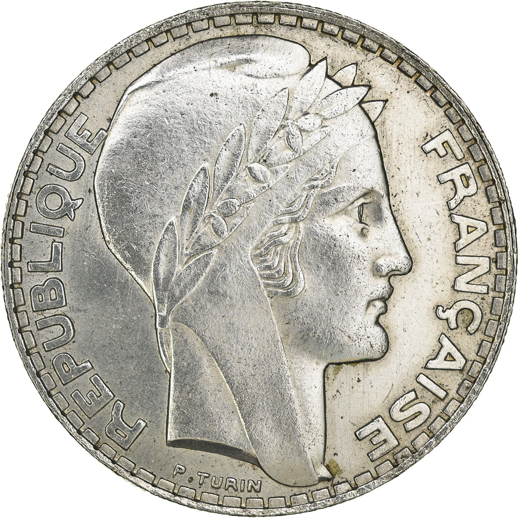 Coin, France, Turin, 20 Francs, 1933, Paris, Rameaux longs, EF(40-45), Silver