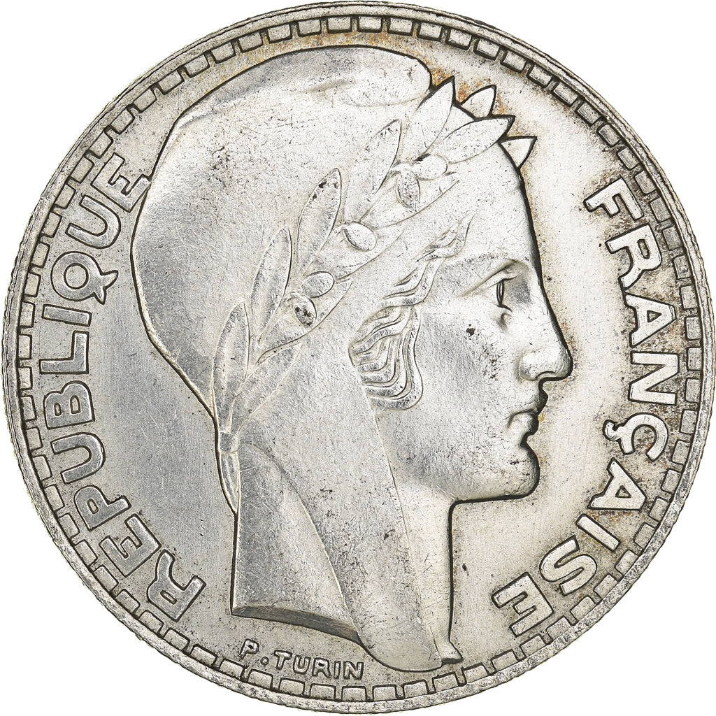 Coin, France, Turin, 20 Francs, 1933, Paris, Rameaux longs, EF(40-45), Silver