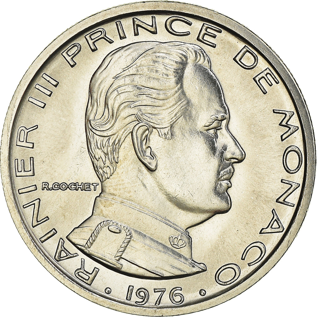 Moneta, Monaco, Rainier III, Franc, 1976, SPL, Nichel, KM:140, Gadoury:MC 150