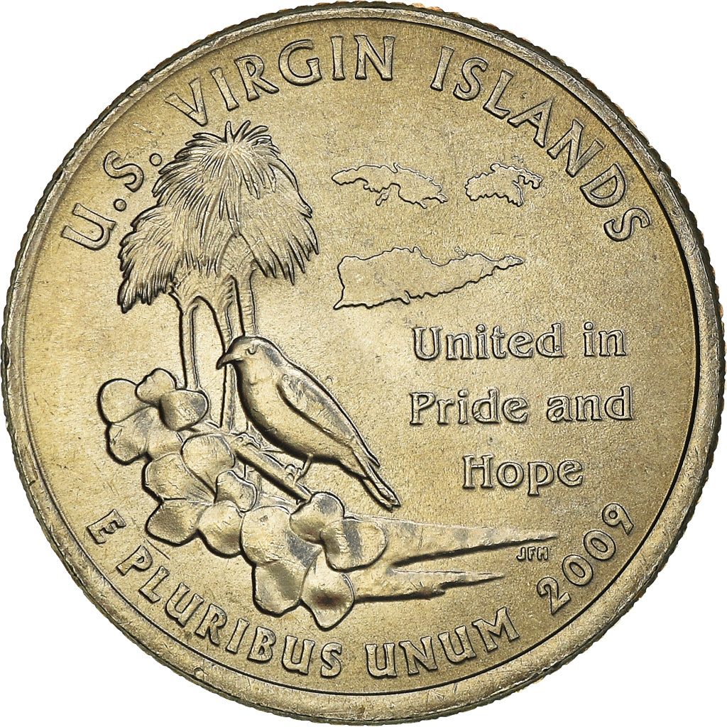 Moneda, Estados Unidos, Quarter, 2009, U.S. Mint, Philadelphia, US Virgin