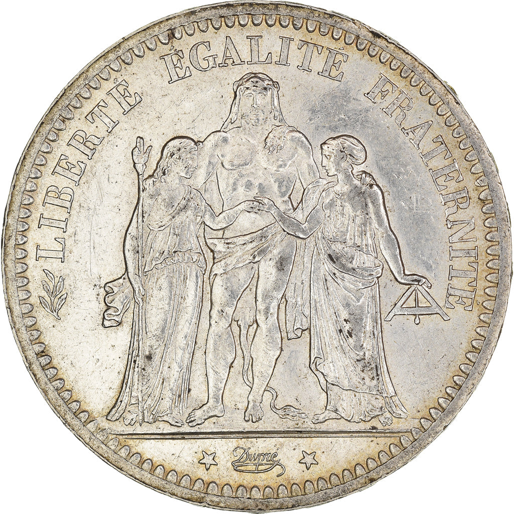 Moneta, Francia, Hercule, 5 Francs, 1873, Paris, BB, Argento, KM:820.1