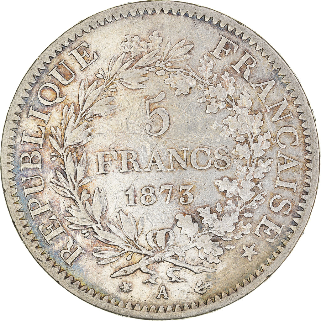 Coin, France, Hercule, 5 Francs, 1873, Paris, VF(30-35), Silver, KM:820.1