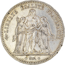 Moneta, Francia, Hercule, 5 Francs, 1873, Paris, BB, Argento, KM:820.1