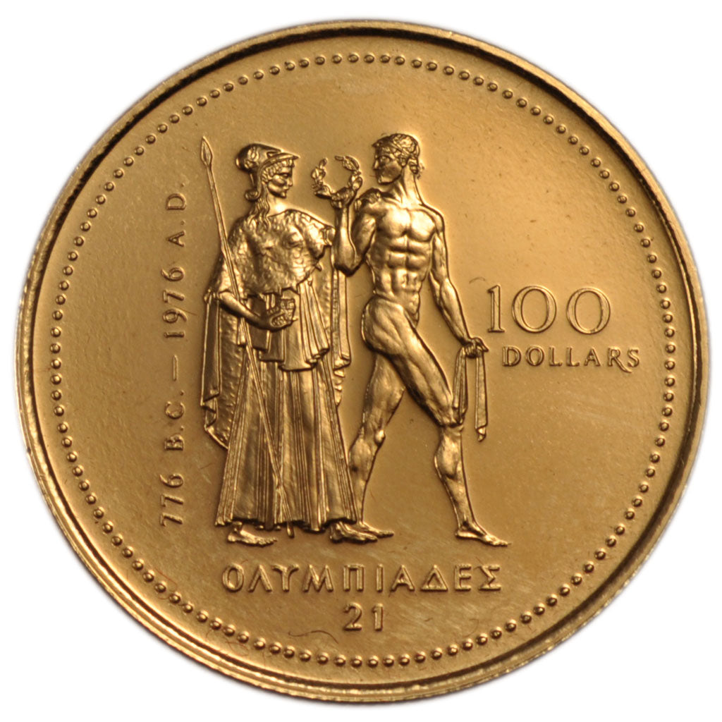 Canada, 100 Dollars, 1976, KM #115, MS(60-62), Gold, 27, 13.30