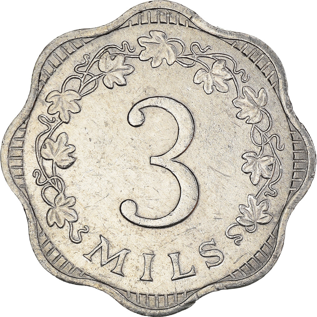 Moneta, Malta, 3 Mils, 1972, British Royal Mint, SPL-, Alluminio, KM:6