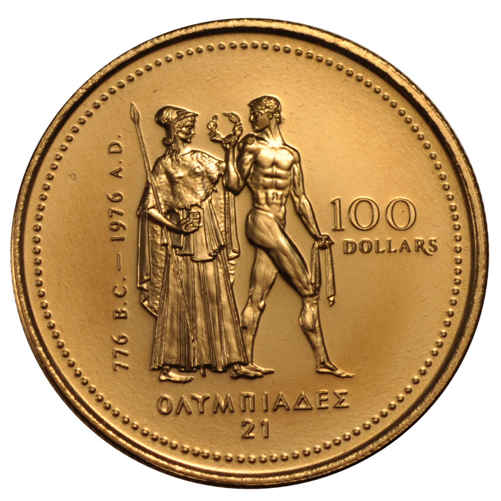 Canada, Elisabeth II, 100 Dollars Jeux Olympiques Montréal