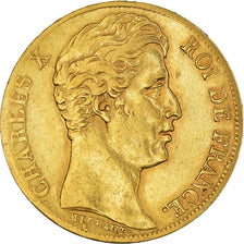 Moneta, Francia, Charles X, 20 Francs, 1830, Paris, BB, Oro, KM:726.1