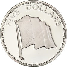 Moneta, Bahamas, Elizabeth II, 5 Dollars, 1976, Franklin Mint, U.S.A., FDC