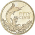 Munten, Bahama's, Elizabeth II, 50 Cents, 1976, Franklin Mint, U.S.A., Proof