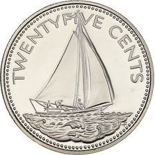 Moneta, Bahamas, Elizabeth II, 25 Cents, 1976, Franklin Mint, U.S.A., Proof