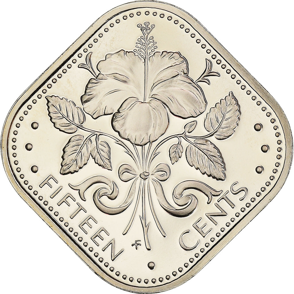 Coin, Bahamas, Elizabeth II, 15 Cents, 1976, Franklin Mint, U.S.A., Proof