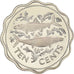 Moneta, Bahamas, Elizabeth II, 10 Cents, 1976, Franklin Mint, U.S.A., Proof