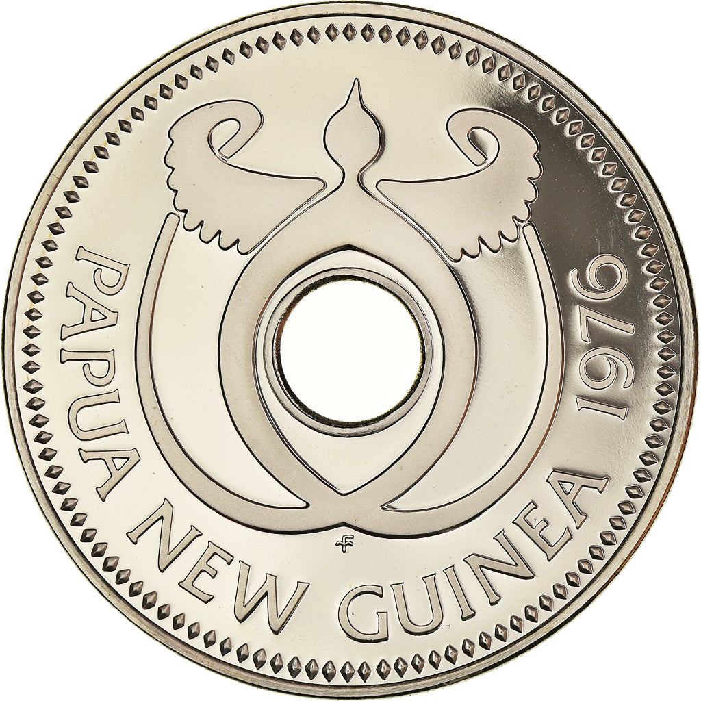 Coin, Papua New Guinea, Kina, 1976, Franklin Mint, MS(65-70), Copper-nickel