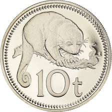 Coin, Papua New Guinea, 10 Toea, 1976, Franklin Mint, Proof, MS(65-70)