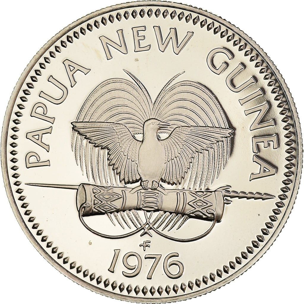Coin, Papua New Guinea, 10 Toea, 1976, Franklin Mint, Proof, MS(65-70)