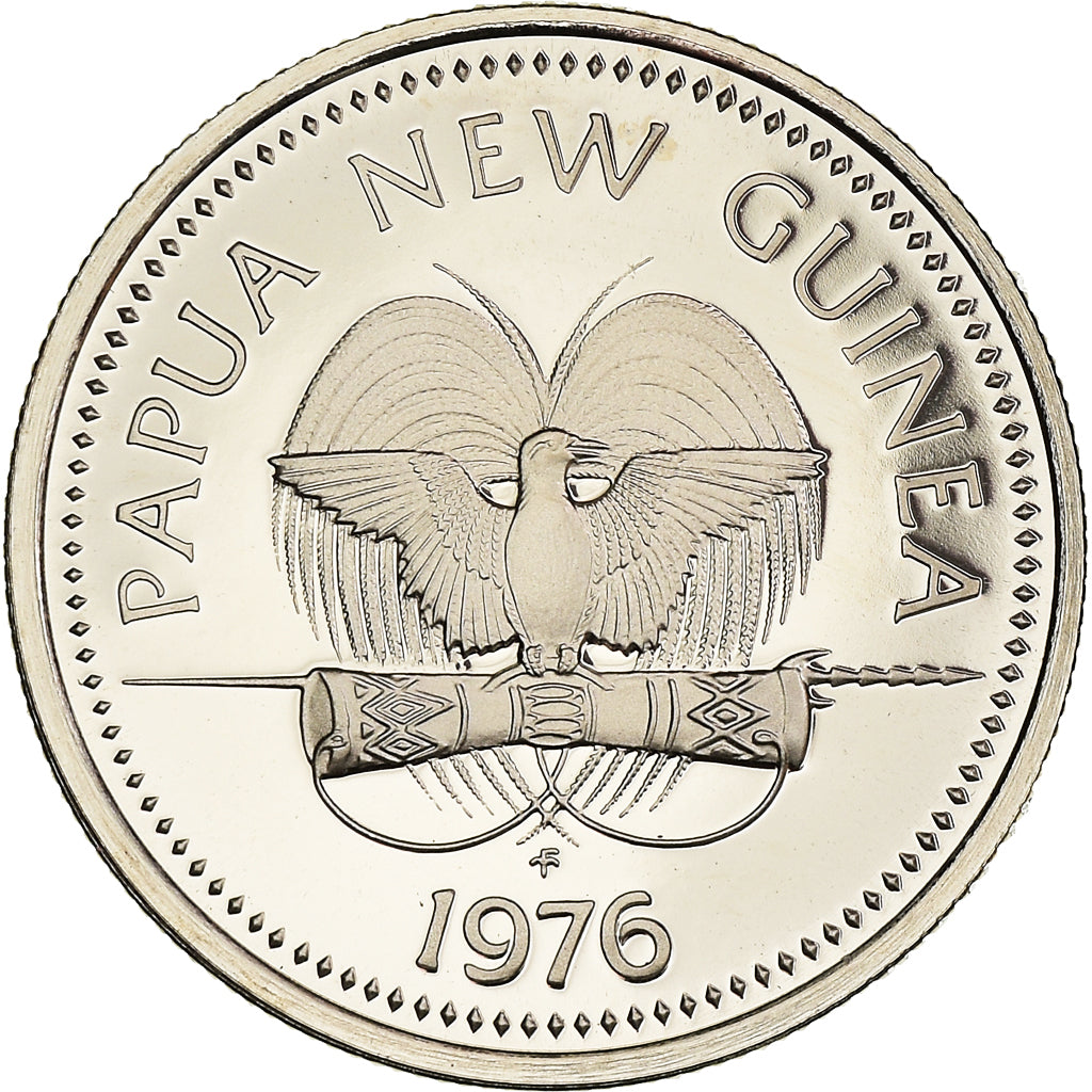 Coin, Papua New Guinea, 5 Toea, 1976, Franklin Mint, Proof, MS(65-70)
