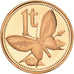 Munten, Papoea Nieuw Guinea, Toea, 1976, Franklin Mint, FDC, Bronzen, KM:1