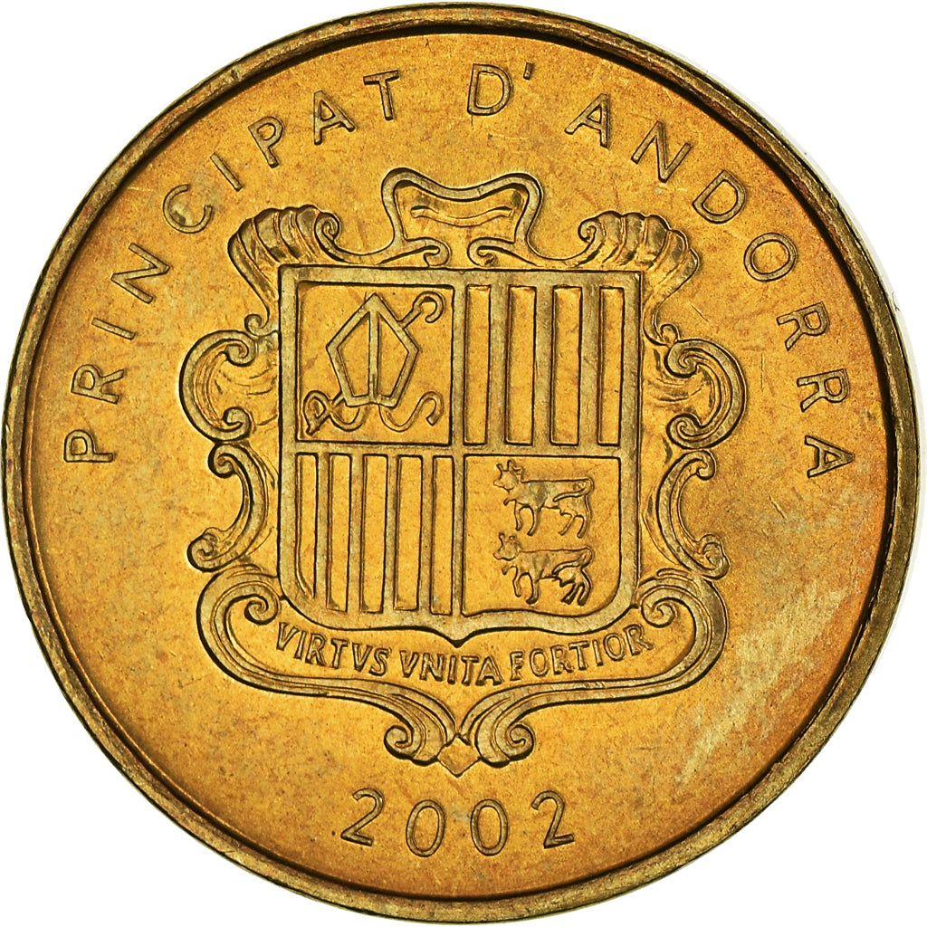 Monnaie, Andorra, 2 Centims, 2002, TTB, Laiton, KM:179