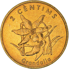 Moneda, Andorra, 2 Centims, 2002, BC+, Latón, KM:179
