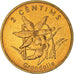 Moneda, Andorra, 2 Centims, 2002, BC+, Latón, KM:179