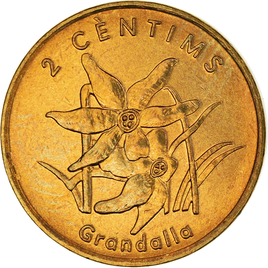 Münze, Andorra, 2 Centims, 2002, SS, Messing, KM:179