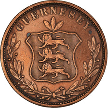Moneta, Guernsey, 8 Doubles, 1858, BB, Rame, KM:3