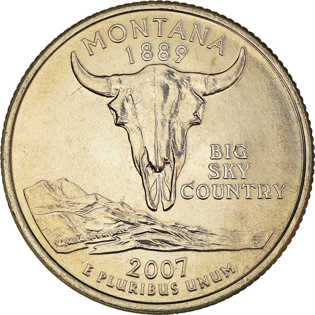 Coin, United States, Quarter, 2007, U.S. Mint, Denver, Montana 1887, EF(40-45)
