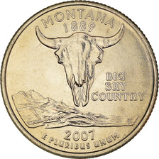 Coin, United States, Quarter, 2007, U.S. Mint, Denver, Montana 1887, EF(40-45)
