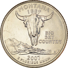 Münze, Vereinigte Staaten, Quarter, 2007, U.S. Mint, Denver, Montana 1887, UNZ