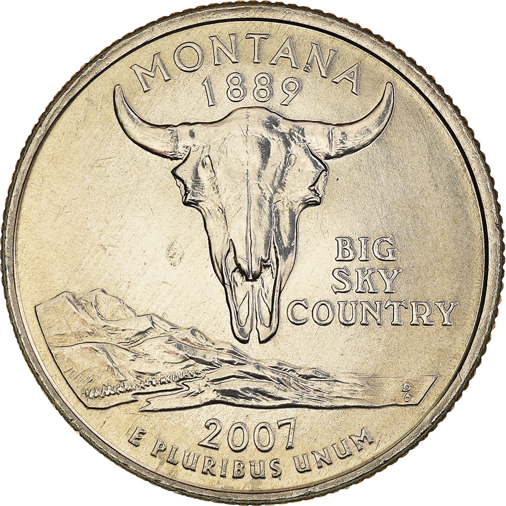 Monnaie, États-Unis, Quarter, 2007, U.S. Mint, Denver, Montana 1887, SPL