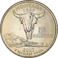 Monnaie, États-Unis, Quarter, 2007, U.S. Mint, Denver, Montana 1887, SPL