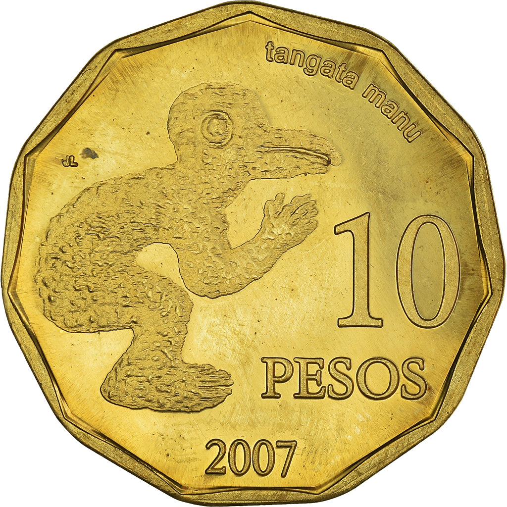 Coin, RAPA NUI - ISLA DE PASCUA - EASTER ISLAND, No ruler, 10 Pesos, 2007